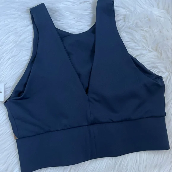 Heroine Sport Navy & Gold Sports Bra Athletic Top - Picture 4 of 6